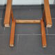 Pair of wooden and marble side tables
