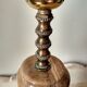 Old large onyx marble stone lamp foot
