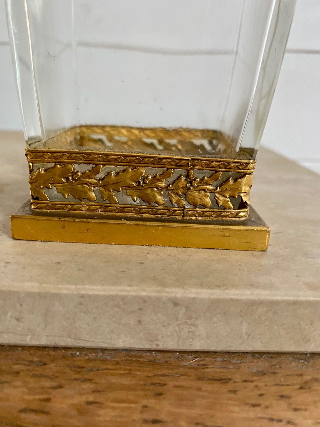 Vase en verre et laiton années 30