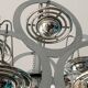 Italian design pendant lamp or chandelier, 16 planets Saturn, space age, 1970
