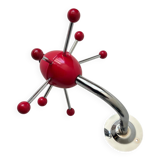 Vintage red Sputnik coat rack