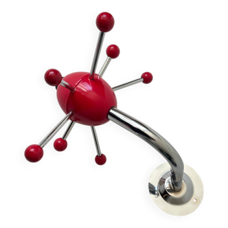 Vintage red Sputnik coat rack