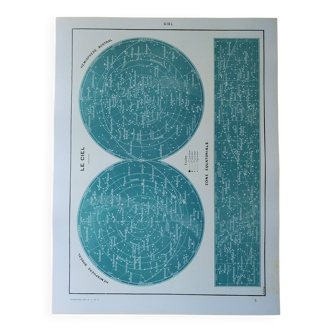 Original lithograph on the sky