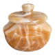 Small vintage box in honey and cream onyx – Jewellery box