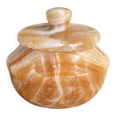Small vintage box in honey and cream onyx – Jewellery box