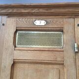 Former wardrobe of the Bank of France in light oak, 2 doors, years 30