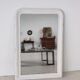 White lacquered wood mirror