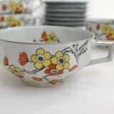 Sakura Art Deco Set of 8 Cups & Saucers
