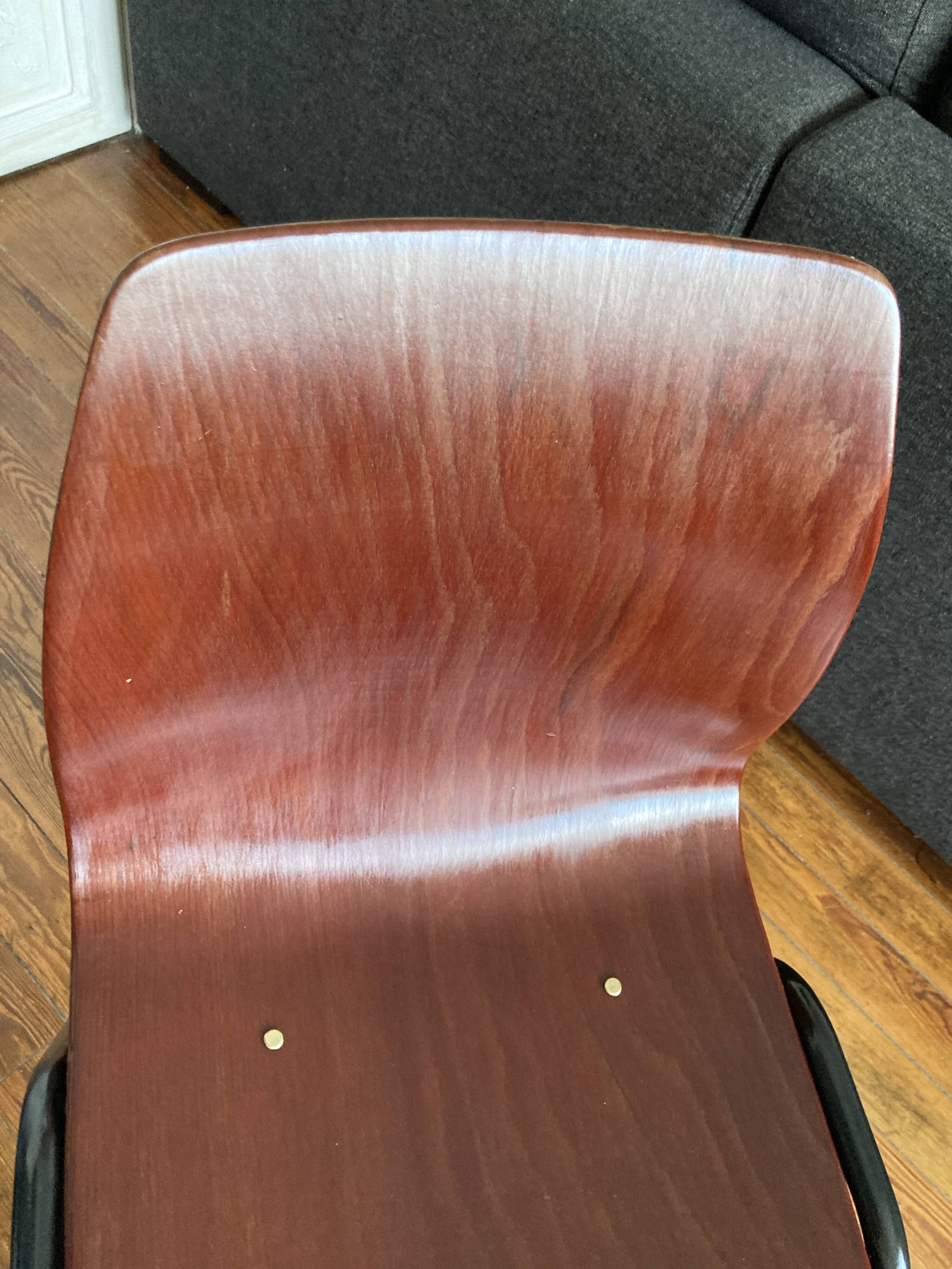 Set of 4 Pagholz Pagwood chairs 1960 – Restoration 2025