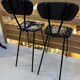 Pair of canvas high chairs