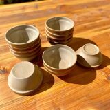 Set of 12 small stoneware bowls