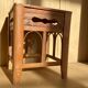Vintage bamboo stool or side table – Handmade mid-