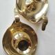 Pair of hand candle holders/Cellar rats shape swans, in polished brass. 1950s