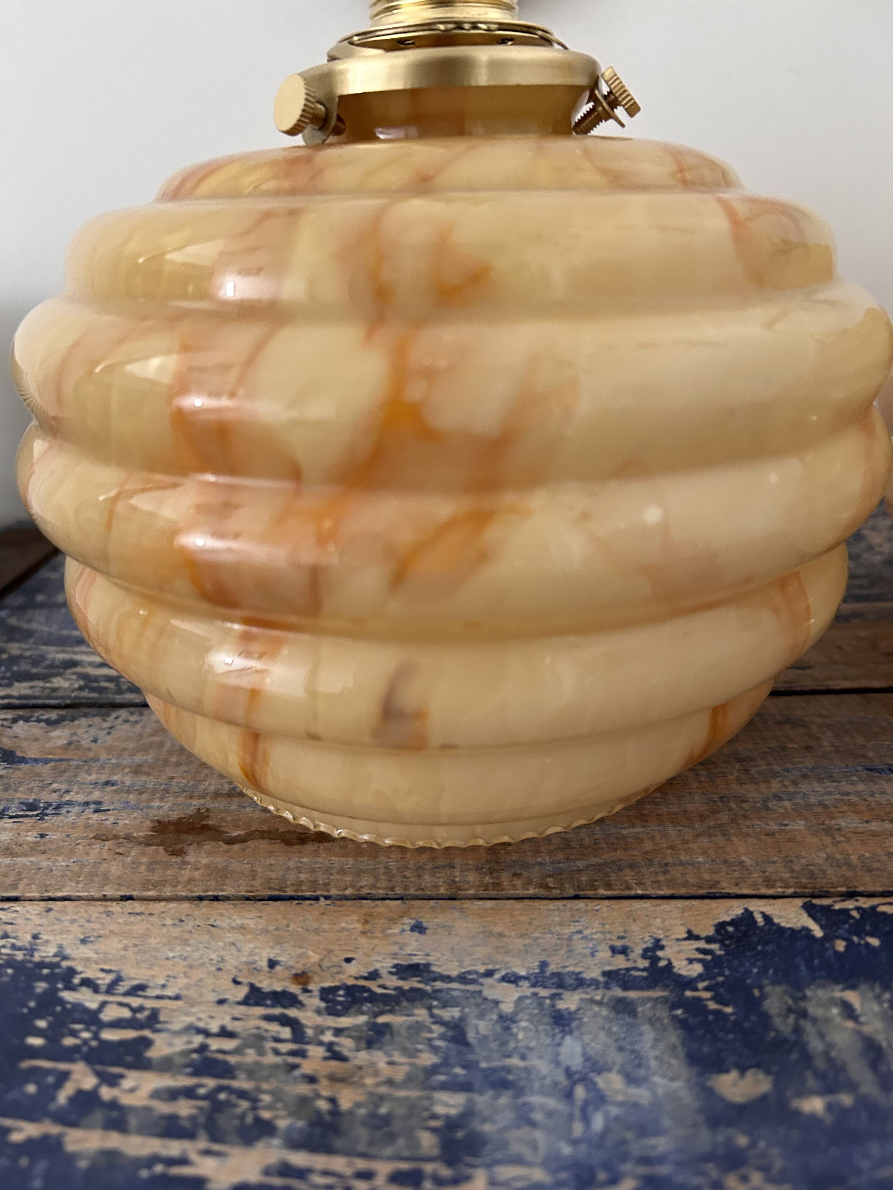 Pair of Art Deco globe wall lights