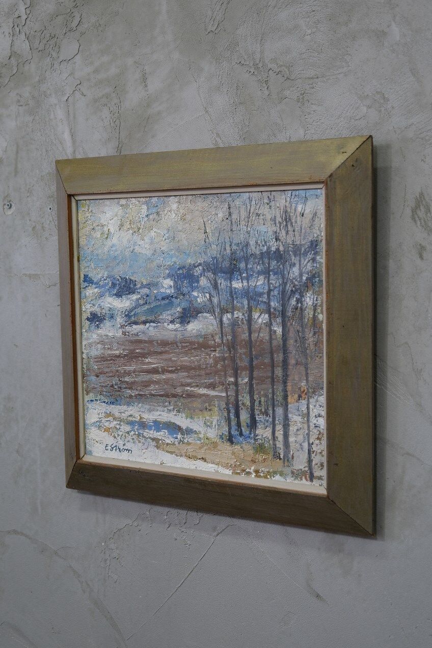 Erik Ström, Swedish painting, 1970s, Oil on panel, Framed