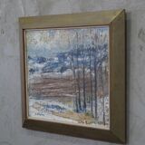 Erik Ström, Swedish painting, 1970s, Oil on panel, Framed