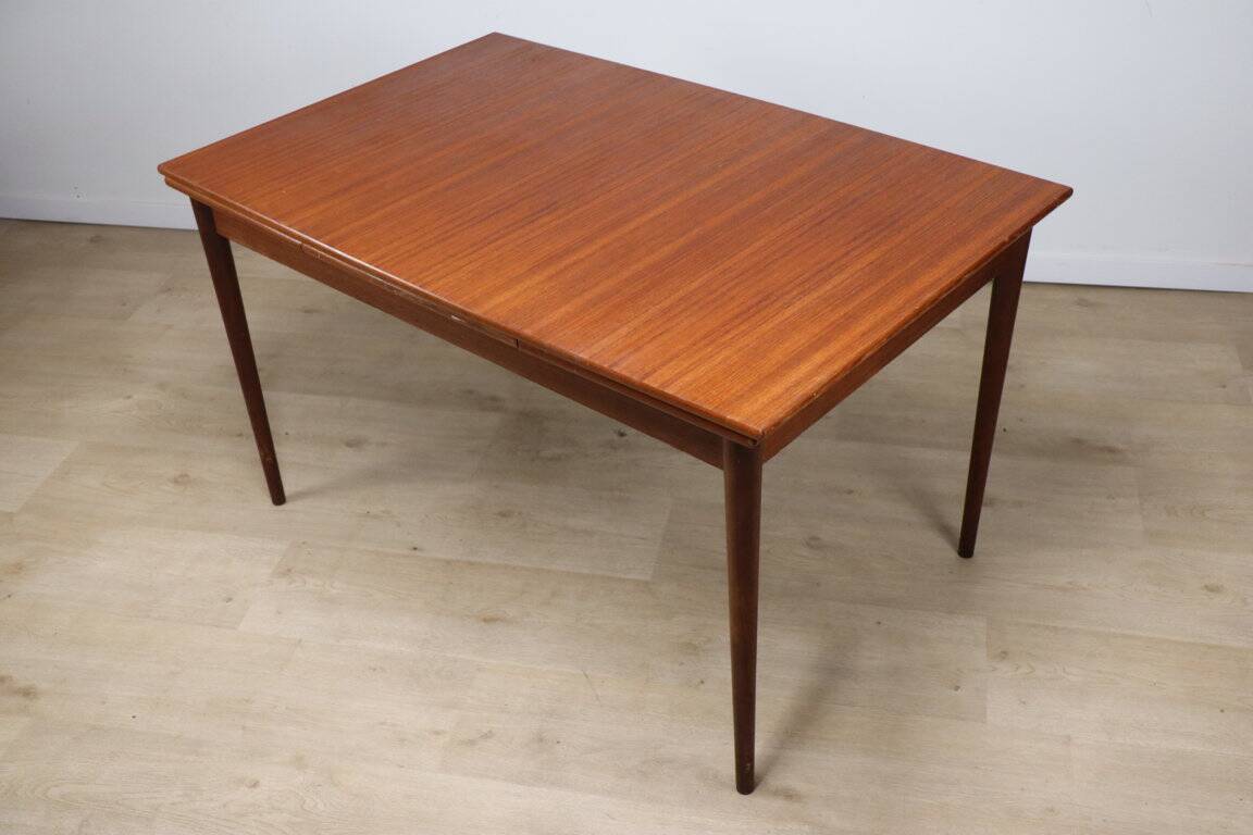 Scandinavian extendable teak dining table, 1960