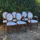 4 chairs and 2 armchairs