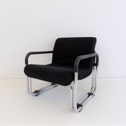 2 Cazzaro Bauhaus tubular steel armchairs