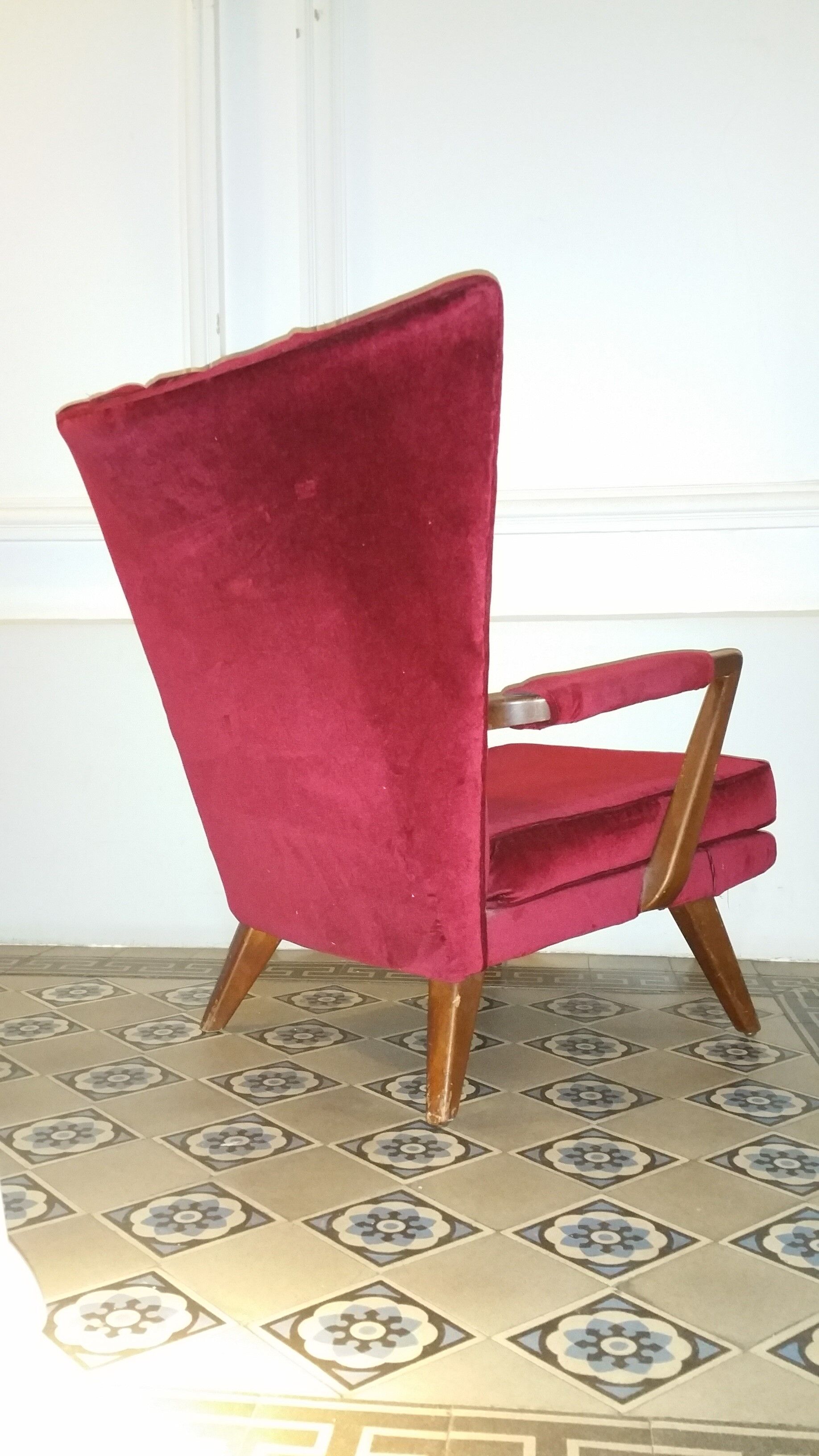 1 armchair bergere chair wing G-Plan, restored 50-60 years