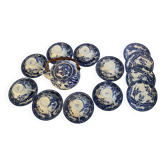 Japanese tea service with cherry blossom decoration in fine porcelain.