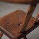 Small alpine chair in solid pine, folk art, early 20th century.