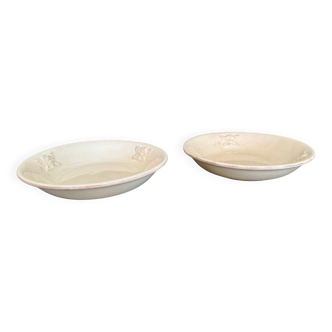 2 Assiettes anciennes, à potage ou à bouillie