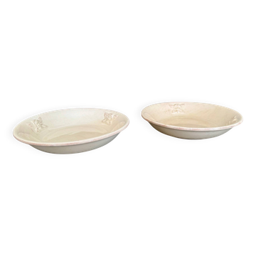 2 antique plates, for soup or porridge