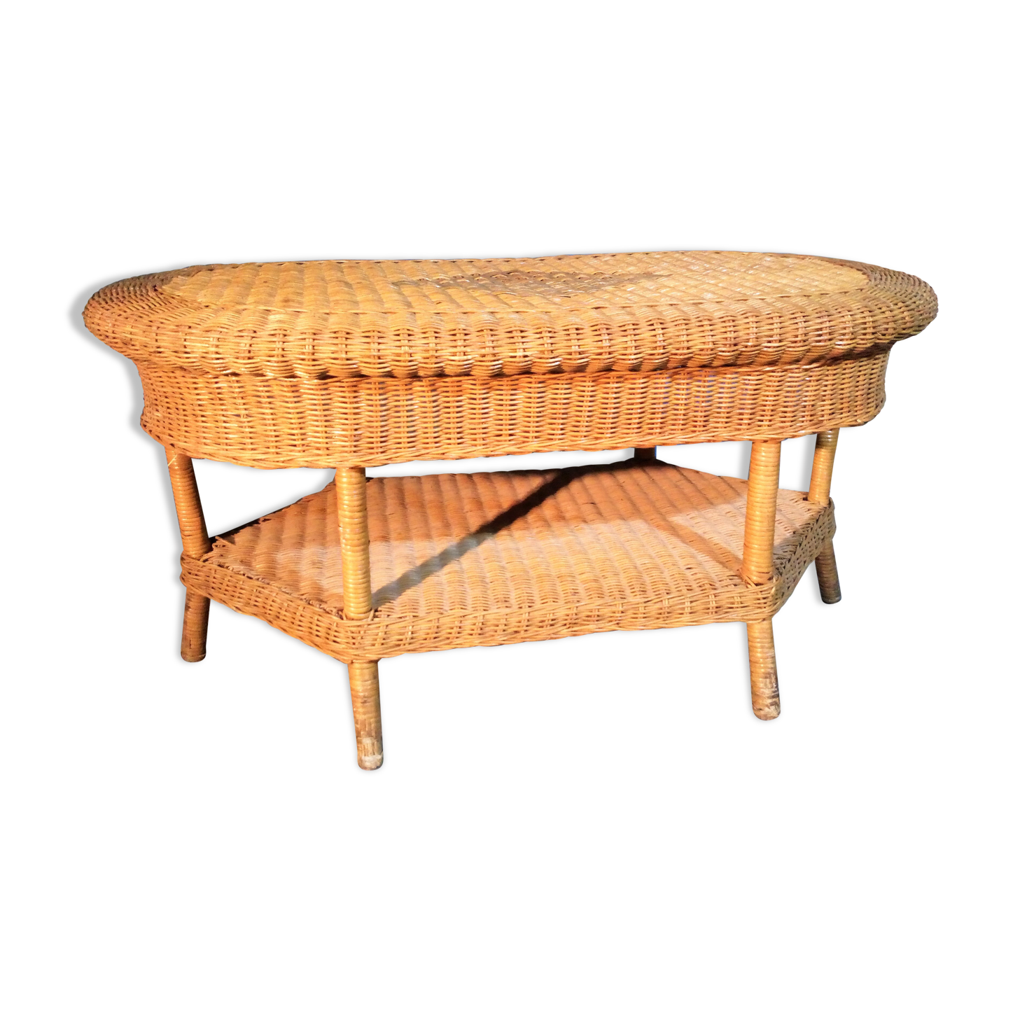 Rattan coffee table 1960s