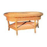 Rattan coffee table 1960s