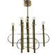 1970’s Architectural Brass Chrome Chandelier