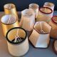 Set of 13 vintage clip-on lampshades
