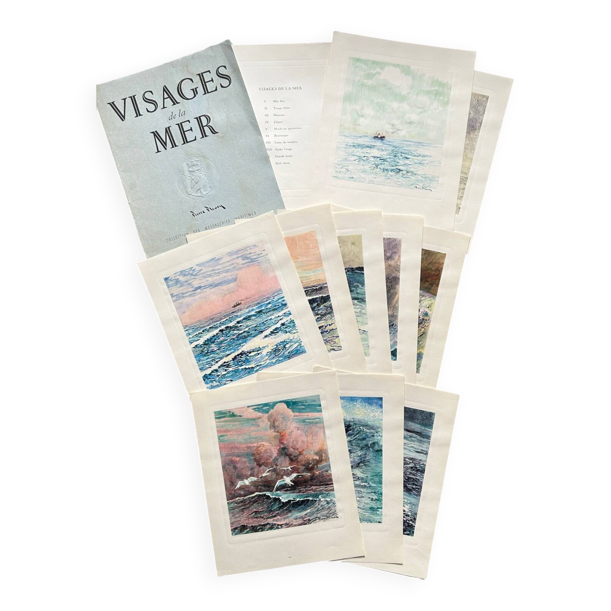 Eaux-fortes de Pierre Fleury « visages de la mer »