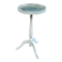 White tripod gueridon in Louis XVI style with a mirrored top, 1970.