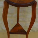 Art deco style pedestal table in beech wood