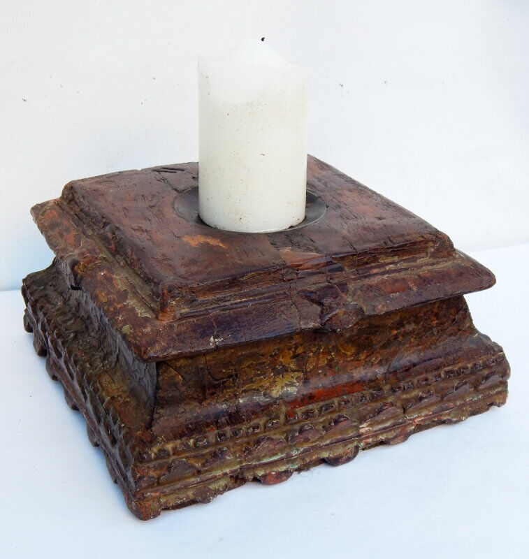 Old teck column teck bougeoir