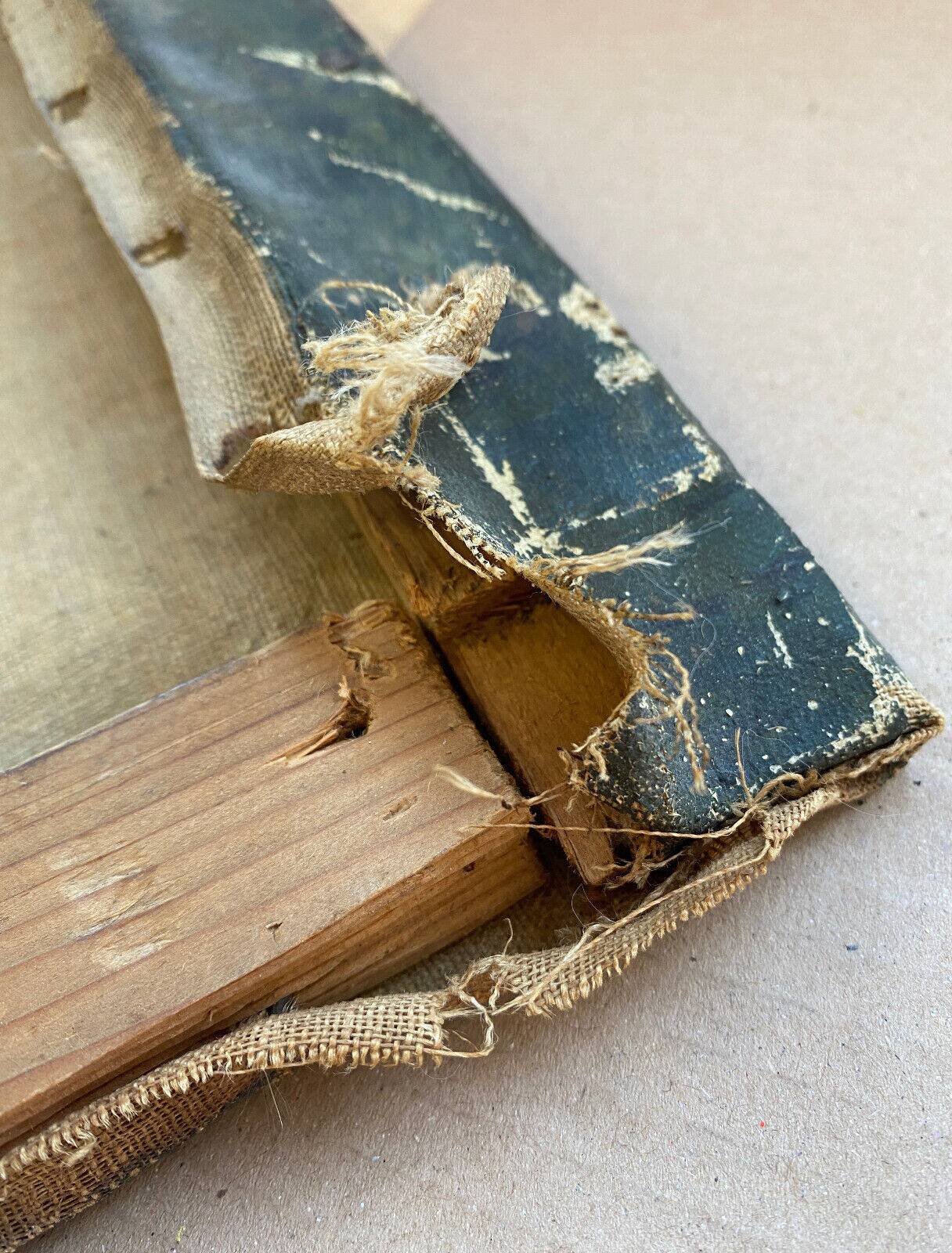 HST painting "River walk" 1883 signed Chaussemier for restoration