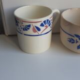 6 coffee cups Digoin Badonviller Sarreguemines
