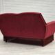 1970s, Danish 2-seater sofa, red furniture velour.