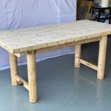 Vintage Farmhouse Dining Table Solid Wood Refurbished 170cm