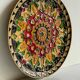 Assiette cloisonnée laiton vintage