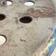 Industrial stool steel patina rusty steel vintage
