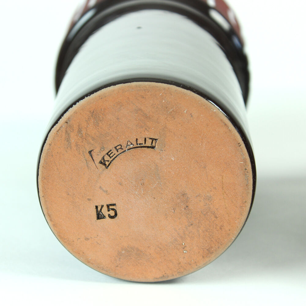 Vase en céramique et bol by Keralit, Tchécoslovaquie des années 1960