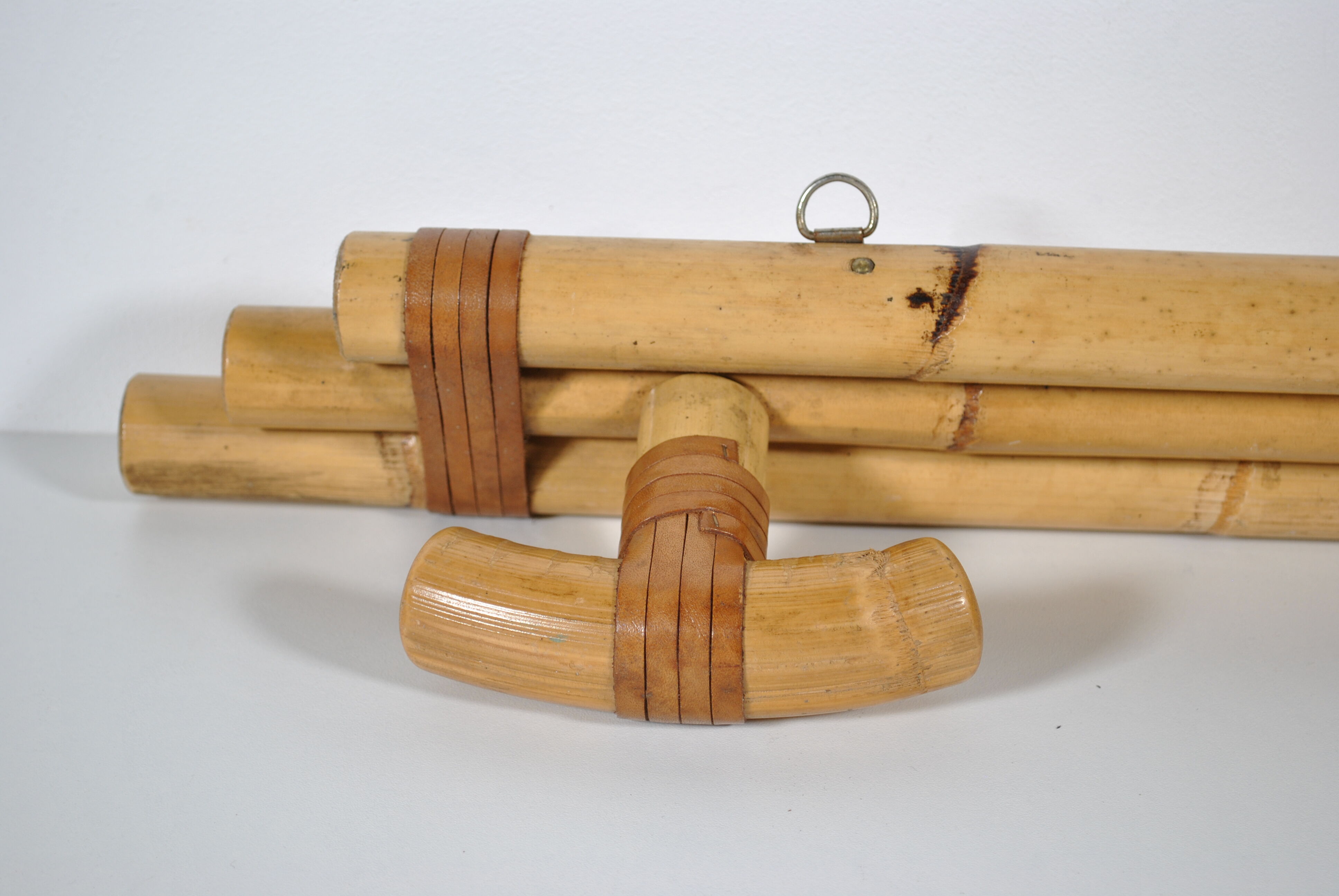Porte manteau en rotin 1970