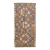 6x13 Rare Size Kilim Rug, Rugged Rug, 180x385Cm Antique Kilim Carpet