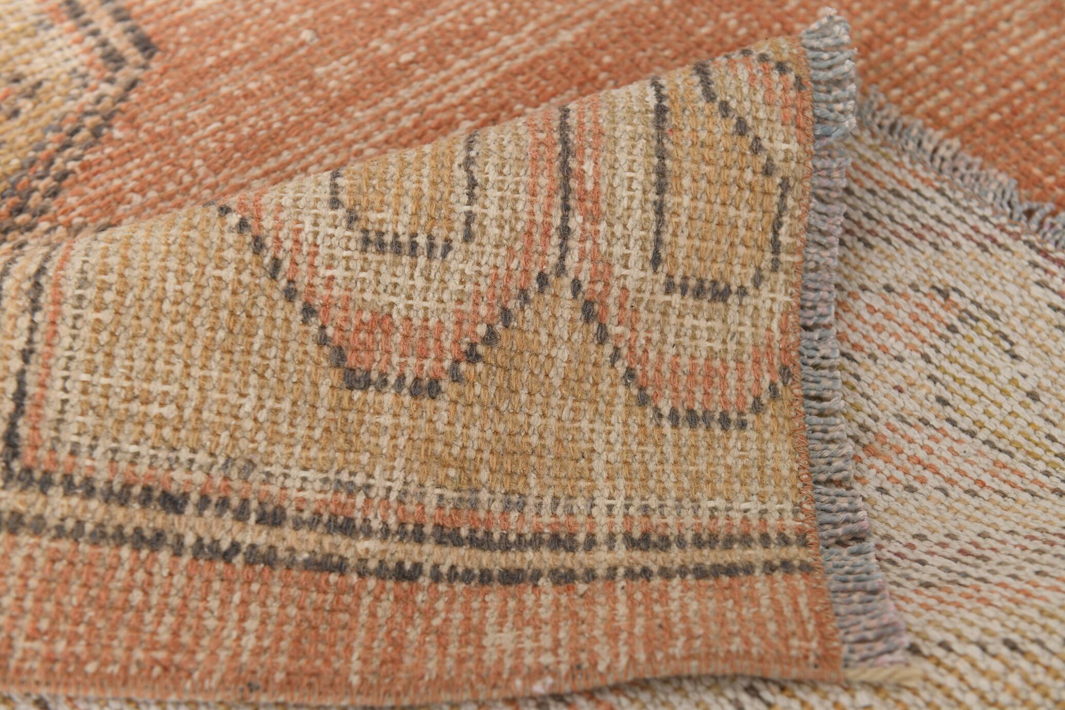 Tapis couloir vintage turc rouge pâle 2x5, 70x165 cm