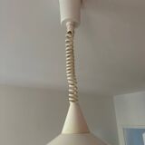 Set of 2 white metal pendant lights