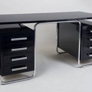 Bauhaus Writing Desk in Chrome by M. Breuer for Thonet, Czech, 1930s