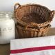 Set of 2 wicker baskets, kitchen decoration