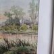 Watercolor signed Thinel, landscape, Marais Poitevin